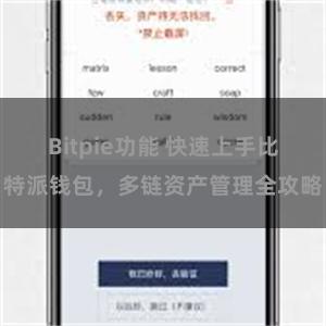 Bitpie功能 快速上手比特派钱包，多链资产管理全攻略