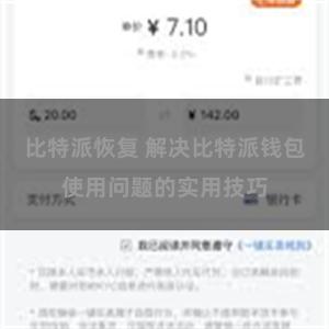 比特派恢复 解决比特派钱包使用问题的实用技巧