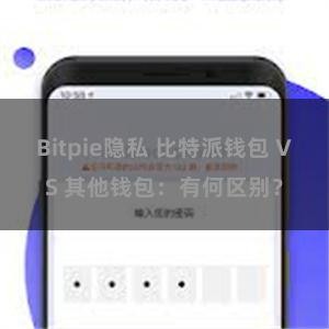 Bitpie隐私 比特派钱包 VS 其他钱包：有何区别？