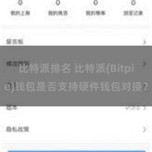 比特派排名 比特派(Bitpie)钱包是否支持硬件钱包对接？