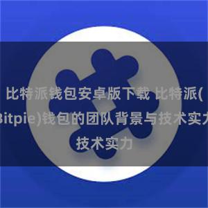 比特派钱包安卓版下载 比特派(Bitpie)钱包的团队背景与技术实力