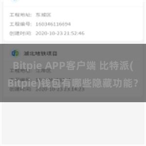 Bitpie APP客户端 比特派(Bitpie)钱包有哪些隐藏功能？