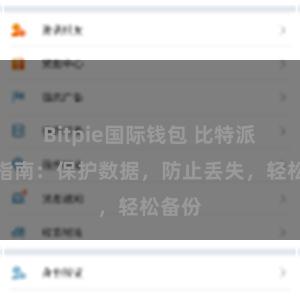 Bitpie国际钱包 比特派备份指南：保护数据，防止丢失，轻松备份