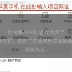 比特派APP功能 比特派手续费详解，快速了解比特币交易所费用。