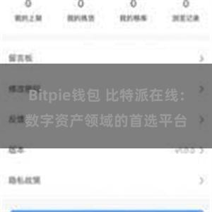 Bitpie钱包 比特派在线：数字资产领域的首选平台